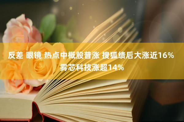 反差 眼镜 热点中概股普涨 搜狐绩后大涨近16% 雾芯科技涨超14%