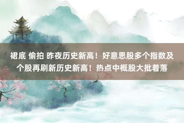 裙底 偷拍 昨夜历史新高！好意思股多个指数及个股再刷新历史新高！热点中概股大批着落