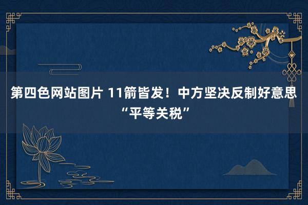 第四色网站图片 11箭皆发！中方坚决反制好意思“平等关税”